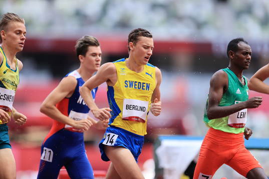 Kalle Berglund of Sweden in Men's 1500m Round 1