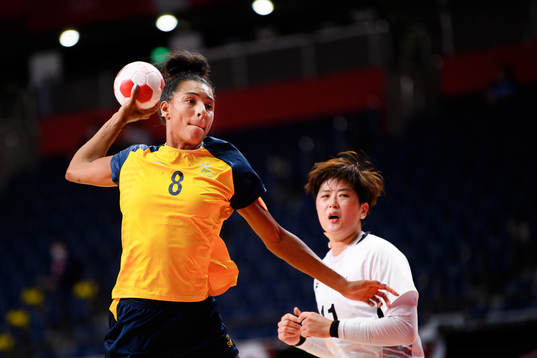 Jamina Roberts of Sweden in the Women's Handball