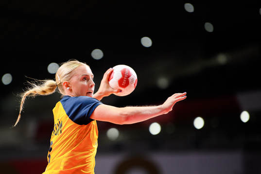 Mathilda Lundström of Sweden in the Women's Handball