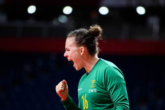 Goalkeeper Jessica Ryde of Sweden celebrates in the Women's