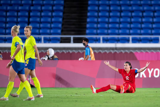 Christine Sinclair of Canada in the women’s football final