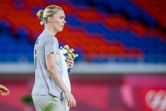 Hedvig Lindahl of Sweden looks dejected