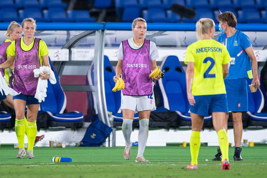Jennifer Falk of Sweden in the women’s football final