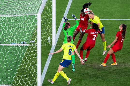 Hanna Bennison of Sweden in the women’s football final