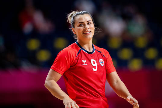 Nora Mørk of Norway in the women's semifinal handball