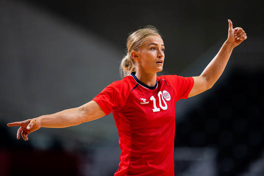 Stine Bredal Oftedal of Norway in the women's semifinal