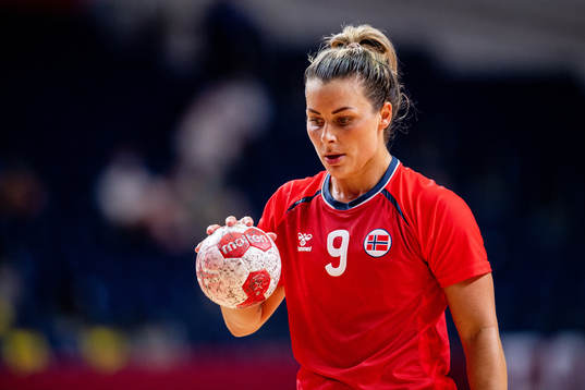 Nora Mørk of Norway in the women's semifinal handball