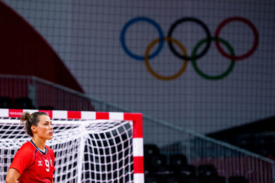 Nora Mørk of Norway looks dejected