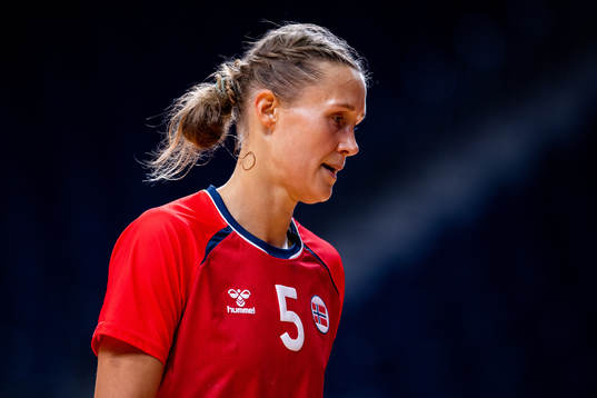 Marit Malm Frafjord of Norway looks dejected in the women's