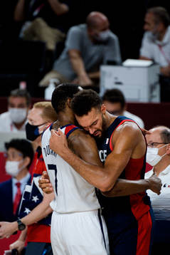 Kevin Wayne Durant of USA and Rudy Gobert of France