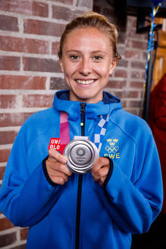 Rebecka Blomqvist of Sweden at a press meet