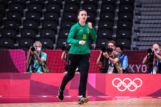 Goalkeeper Jessica Ryde of Sweden celebrates in women's
