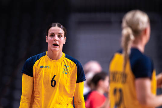 Carin Strömberg of Sweden looks dejected in women's