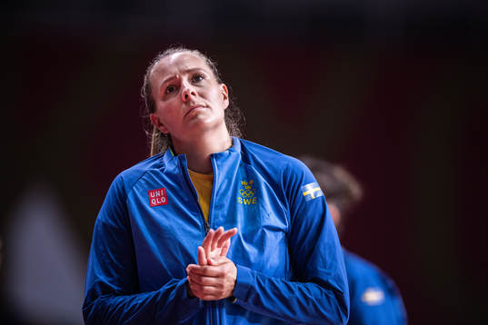 Johanna Westberg of Sweden looks dejected