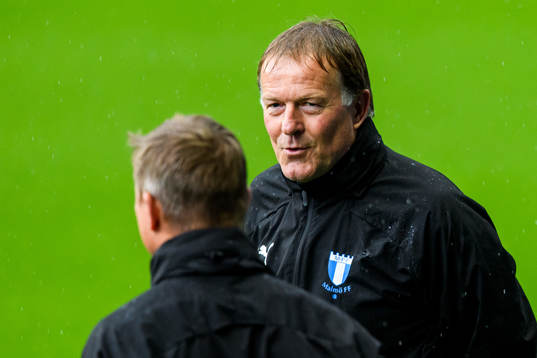 Remy Reijnierse, assistant coach of Malmö FF speaks with