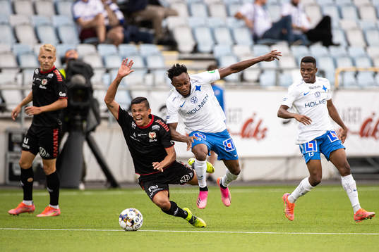 Kalmars Romario Pereira Sipiao och IFK Norrköpings Samuel