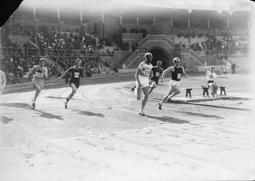 Final 200 m vid Sv. mästerskapen. 21 augusti 1921