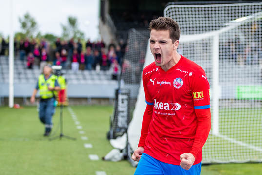 Helsingborgs Brandur Hendriksson Olsen jublar
