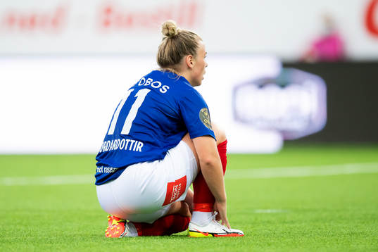 Ingibjörg Sigurdardottir of Vålerenga looks dejected