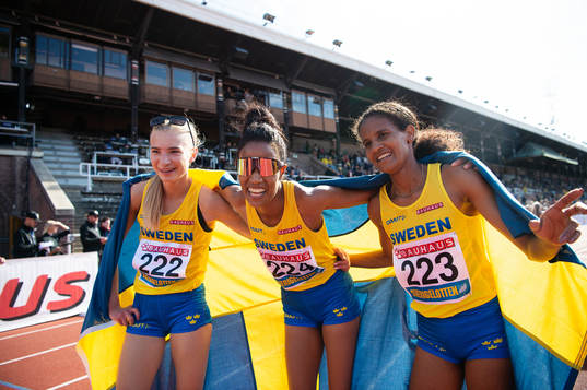 Sara Christiansson, Meraf Bahta and Samrawit Mengsteab of