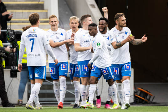 IFK Norrköpings Samuel Adegbenro jublar