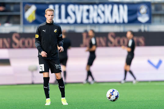 Häckens Jasse Tuominen innan fotbollsmatchen i Allsvenskan