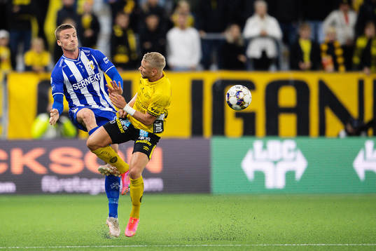 IFK Göteborgs Calle Johansson och Elfsborgs Simon Strand