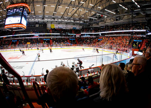 Vy över Behrn Arena från sittplats