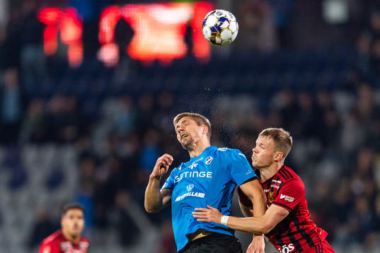 Halmstads Mikael Boman och Östersunds Eirik Haugan