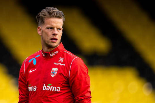 Goalkeeper Ørjan Håskjold Nyland of the Norwegian