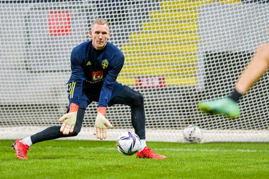 Goalkeeper Robin Olsen of the Swedish national football team