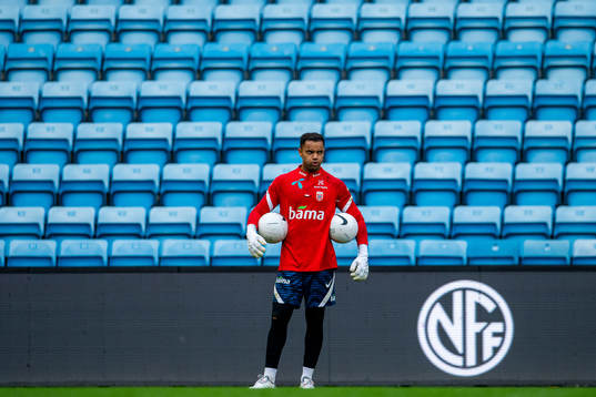 Goalkeeper Sten Grytebust of the Norwegian national