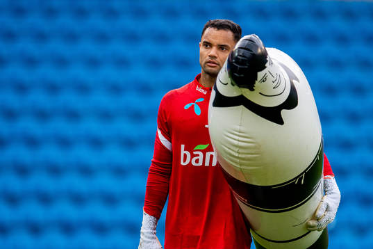 Goalkeeper Sten Grytebust of the Norwegian national