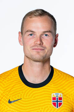 Goalkeeper Viljar Myhra of the Norwegian national football