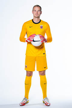 Goalkeeper Viljar Myhra of the Norwegian national football