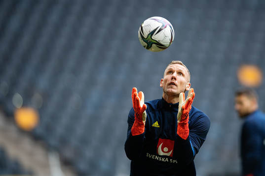 goalkeeper Robin Olsen of the Swedish national football team
