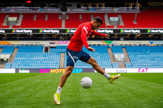Mohamed Elyounoussi of the Norwegian national football team