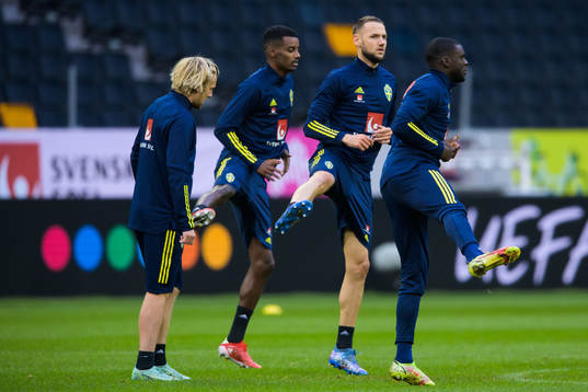 Emil Forsberg, Alexander Isak, Alexander Milosevic and Ken