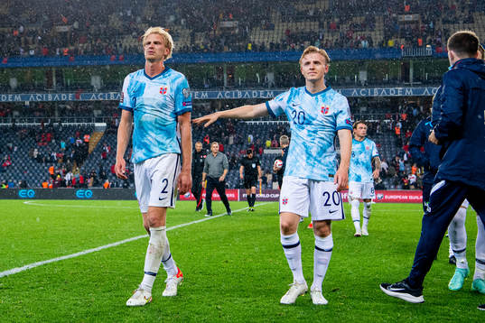 Morten Thorsby and Mats Møller Dæhli of Norway look
