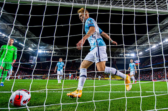 Andreas Hanche-Olsen of Norway looks dejected