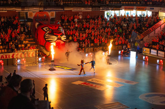 Kristianstads spelare gör entré