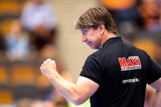 Kristianstads tränare Jonas Wille jublar