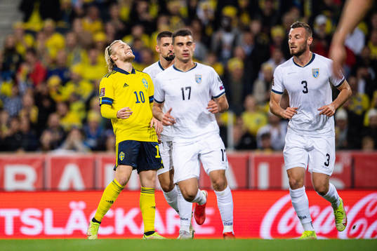 Emil Forsberg of Sweden looks dejected