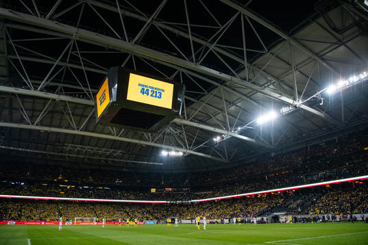 the big screen displays todays attendance