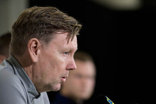Bläddra bland fler bilder av Football, FIFA World Cup Qualifier, Sweden, press conference