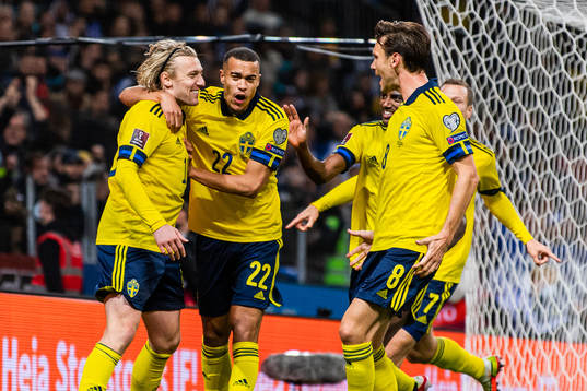 Emil Forsberg, Robin Quaison, Alexander Isak, Albin Ekdal
