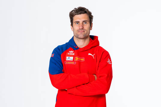 Martin Roe of the Norwegian national athletics team poses