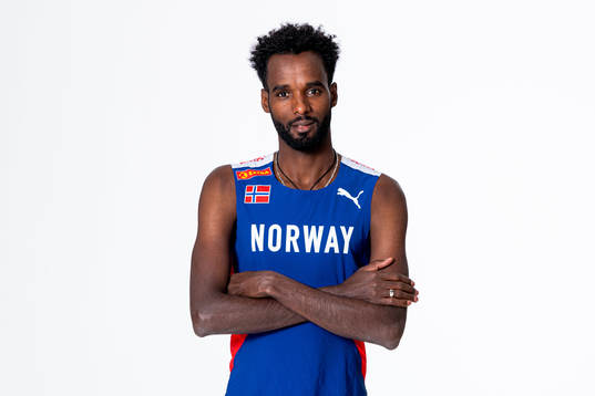 Zerei Kbrom Mezngi of the Norwegian national athletics team