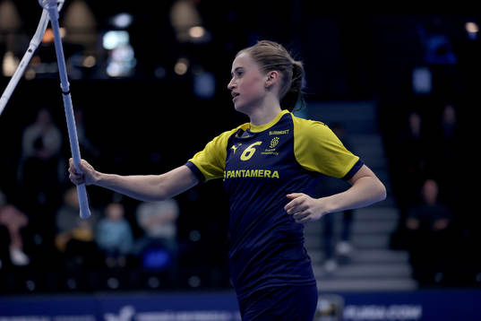 Sweden's Klara Loneberg scores
