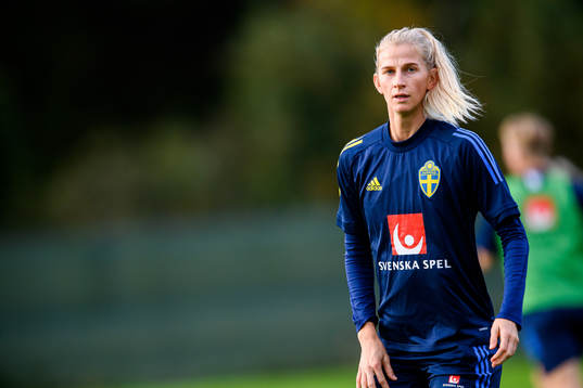 Sofia Jakobsson of the Swedish women's national football